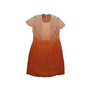 BurBerry London Rust Crepe Degrade Dress Size 8